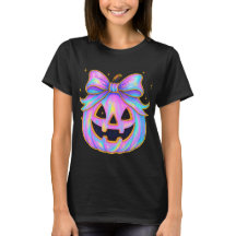 "虹色パンプキンTシャツ