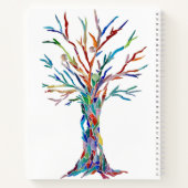 虹色パーソナライズされたの木 ノートブック (裏面)