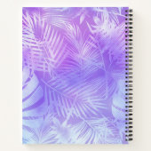 虹色パーソナライズされたパステルパーム ノートブック (裏面)