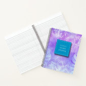 虹色パーソナライズされたパステルパーム ノートブック (内部)