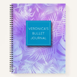 虹色パーソナライズされたパステル離れパーム弾 ノートブック