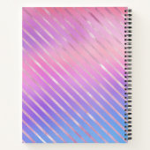 虹色パーソナライズされたパステル&金ゴールド ノートブック (裏面)