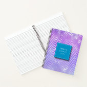 虹色パーソナライズされた模様 ノートブック (内部)