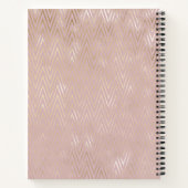 虹色パーソナライズされた金ゴールドと赤面 ノートブック (裏面)