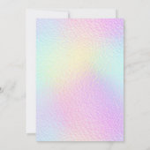 虹色パープルフォームパーティー誕生日 招待状 (裏面)