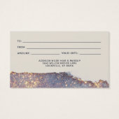 虹色パープル金ゴールドグラムグリッターギフトカード (裏面)