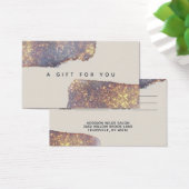 虹色パープル金ゴールドグラムグリッターギフトカード (デスク)