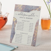 虹色パープル金ゴールドグラムグリッターサービス価格 台座サイン (インサイチュ)