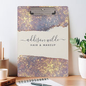 虹色パープル金ゴールドグラムグリッター クリップボード