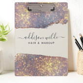虹色パープル金ゴールドグラムグリッター クリップボード