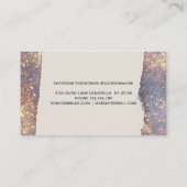 虹色パープル金ゴールドグラムグリッター 予約カード (裏面)