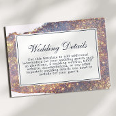 虹色パープル金ゴールド結婚グリッター詳細 エンクロージャーカード