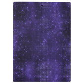 虹色パープル銀フェイクグリッターモノグラム クリップボード (裏面)