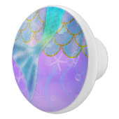 虹色パールきらめくスパークルマーメイドテール セラミックノブ (右)