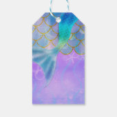 虹色パールきらめくマーメイドバースデーパーティー ギフトタグ (裏面)