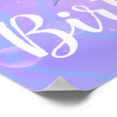 虹色パールきらめくマーメイドバースデーパーティー ポスター (角)