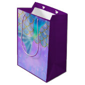 虹色パールきらめくマーメイドバースデーパーティー ミディアムペーパーバッグ (裏面アングル)