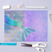 虹色パールきらめくマーメイドバースデーパーティー 薄葉紙 (クラフト)