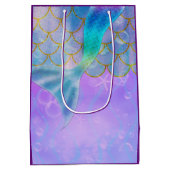 虹色パールシャイマー マーメイド バースデーパーティー ミディアムペーパーバッグ (裏面)