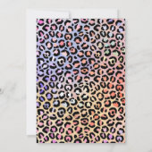 虹色ヒョウの珊瑚と黒50誕生日 招待状 (裏面)