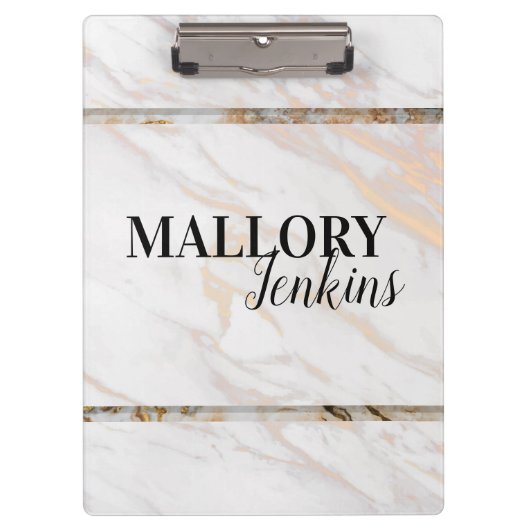 虹色ピンク大理石 クリップボード (正面)