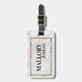 虹色ピンク大理石 ラゲッジタグ (正面縦)