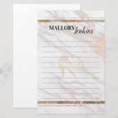 虹色ピンク大理石 便箋 (正面/裏面)