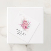 虹色ピンク、シルバー、白のフローラ結婚ズ フェイバータグ (インサイチュ)