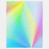 虹色フェイクのモダンパステル フリースブランケット (正面)