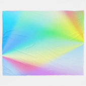 虹色フェイクのモダンパステル フリースブランケット (正面(横))