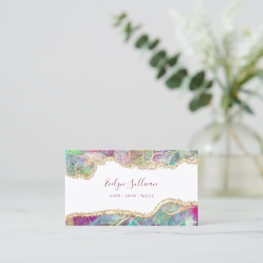 虹色フェイクアクアマリンopal名刺 名刺