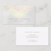 虹色フェイクエレガント灰色スキンケア 名刺 (正面/裏面)