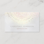 虹色フェイクエレガント灰色スキンケア 名刺 (正面)