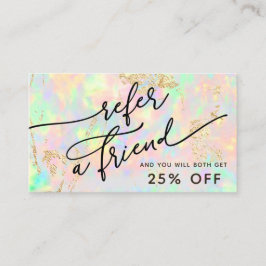 虹色フェイクオパール質紹介カード 名刺