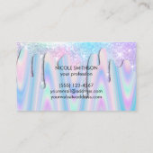 虹色フェイクグリッターデザイン 名刺 (裏面)