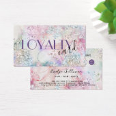 虹色フェイクグリッターロイヤリティカード (デスク)