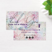 虹色フェイクグリッター水色割引カード (デスク)