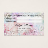 虹色フェイクグリッター水色紹介カード (裏面)