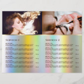 虹色フェイクグリッター箔サービスメニューカタログ (裏面)