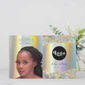 虹色フェイクグリッター箔二折パンフレット (スタンド正面)