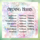 虹色フェイクグリッター開館時間 ウィンドウサイン (シート3)