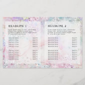 虹色フェイクグリッター2折パンフレット (裏面)