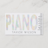 虹色フェイクシェルスクリプトピアノ音楽先生 名刺 (正面)