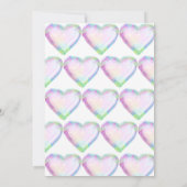 虹色フェイクバルーン1st誕生日招待状 招待状 (裏面)