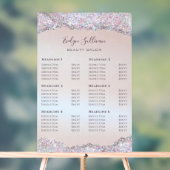 虹色フェイクピンクグリッター箔の価格表 アクリルサイン (ニュートラル)