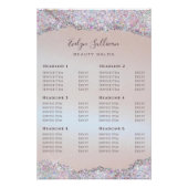 虹色フェイクピンクグリッター箔の価格表 ポスター (正面)