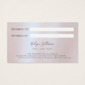 虹色フェイクピンクグリッター箔の紹介カード (裏面)