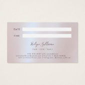 虹色フェイクピンクグリッター箔アポイントメントカード (裏面)