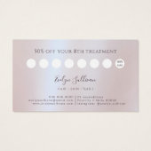 虹色フェイクピンクグリッター箔ロイヤリティカード (裏面)