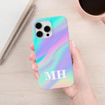 虹色フェイクモダンイニシャルモノグラム iPhone 15 PRO MAXケース<br><div class="desc">虹色モダンイニシャルフェイクモノグラムiPhoneケース。独自のiPhoneパーソナライズされたケースを作成しカスタムて、イニシャル名。</div>
